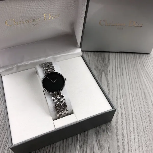 Dior La D de Dior Black Dial Silver-tone Steel Watch Watches - 13