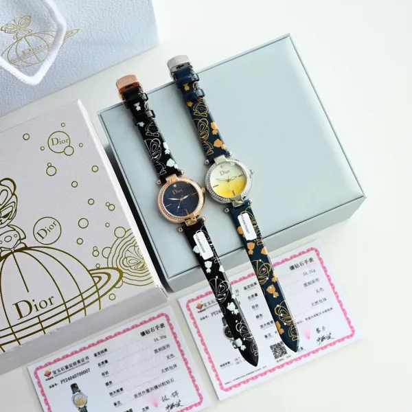 Dior La D de Dior Starry Blue Dial Rose Gold Watch Watches - 65
