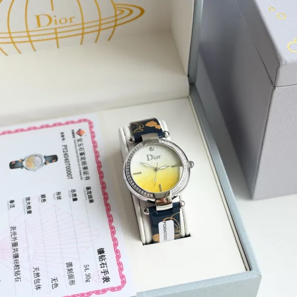 Dior La D de Dior Starry Blue Dial Rose Gold Watch Watches - 44