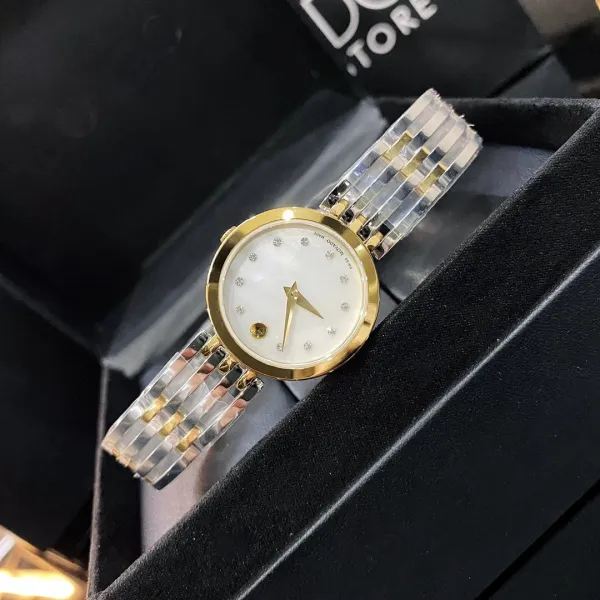 Movado Museum Classic Mother-of-Pearl Dial Gold-Tone and Stainless Steel Watch Watches - 31