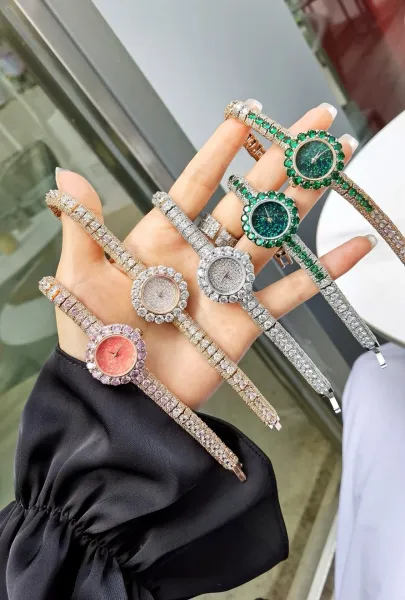 Cartier Love Bracelet and Paved Crystal Watch Rose Gold Women's Accessories Set Jewelry - 2