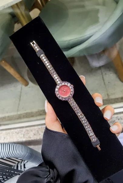 Cartier Love Bracelet and Paved Crystal Watch Rose Gold Women's Accessories Set Jewelry - 37