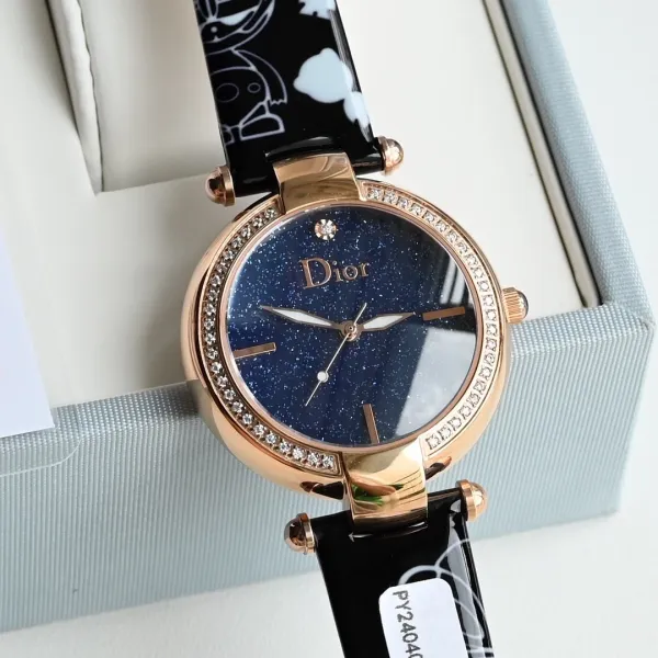 Dior La D de Dior Starry Blue Dial Rose Gold Watch Watches - 56