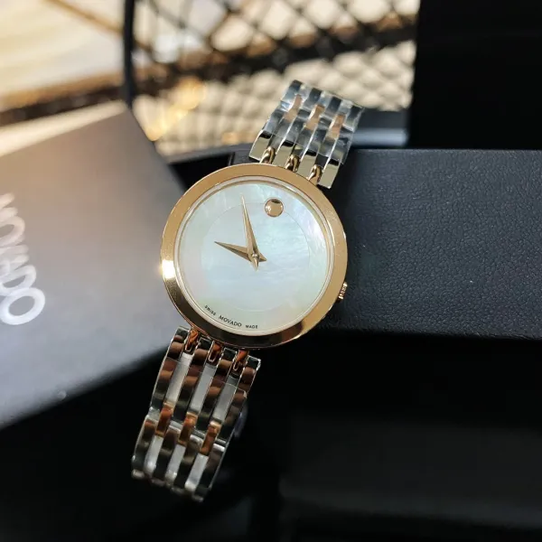 Movado Museum Classic Mother-of-Pearl Dial Gold-Tone and Stainless Steel Watch Watches - 34