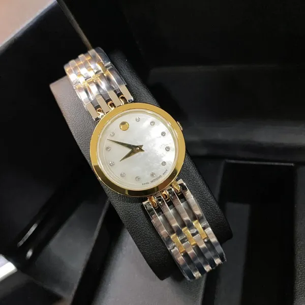 Movado Museum Classic Mother-of-Pearl Dial Gold-Tone and Stainless Steel Watch Watches - 29