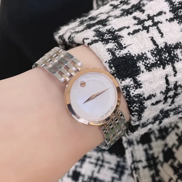 Movado Museum Classic Mother-of-Pearl Dial Gold-Tone and Stainless Steel Watch Watches - 2