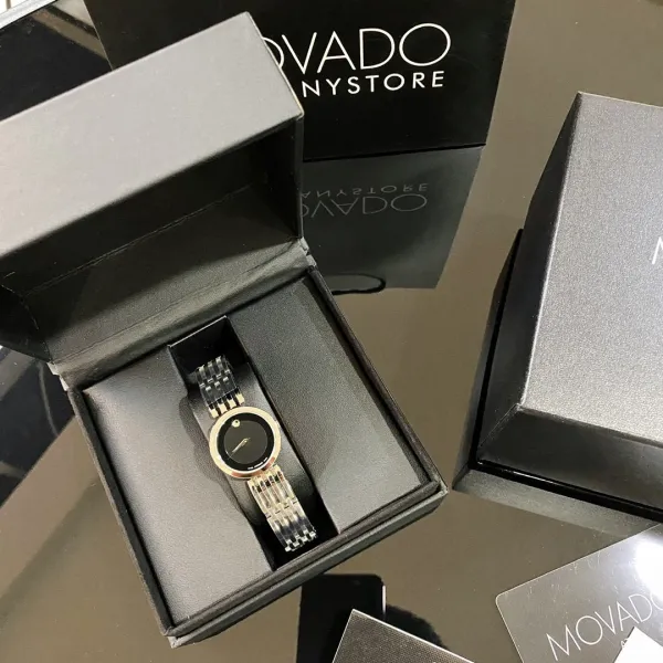 Movado Museum Classic Mother-of-Pearl Dial Gold-Tone and Stainless Steel Watch Watches - 21