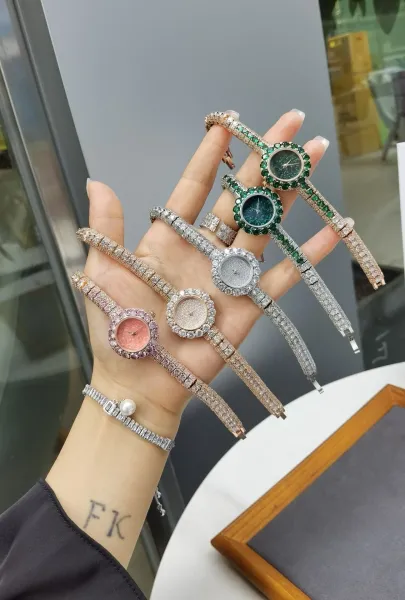 Cartier Love Bracelet and Paved Crystal Watch Rose Gold Women's Accessories Set Jewelry - 4