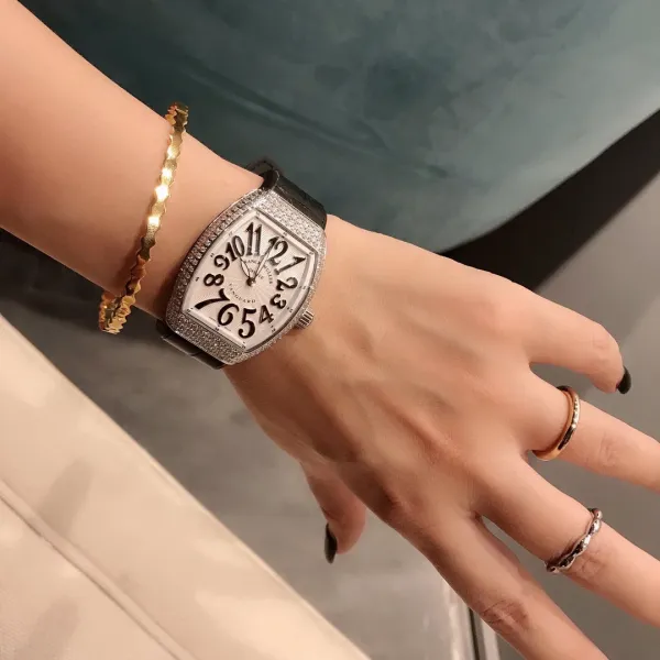 Franck Muller Vanguard Lady White All Diamonds Mechanical Watch Watches - 32