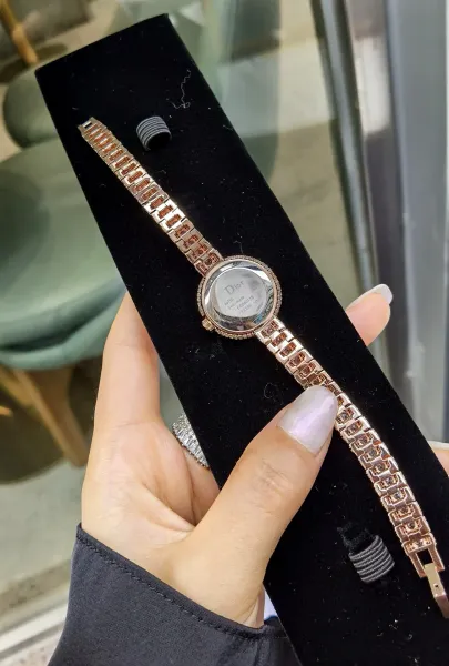 Cartier Love Bracelet and Paved Crystal Watch Rose Gold Women's Accessories Set Jewelry - 38