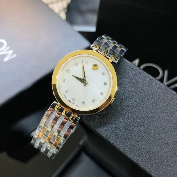 Movado Museum Classic Mother-of-Pearl Dial Gold-Tone and Stainless Steel Watch Watches - 30