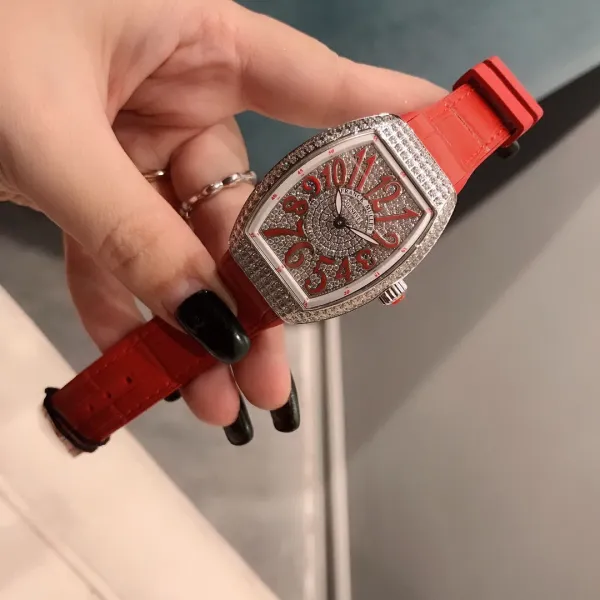 Franck Muller Vanguard Lady White All Diamonds Mechanical Watch Watches - 10