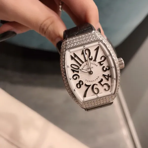 Franck Muller Vanguard Lady White All Diamonds Mechanical Watch Watches - 22