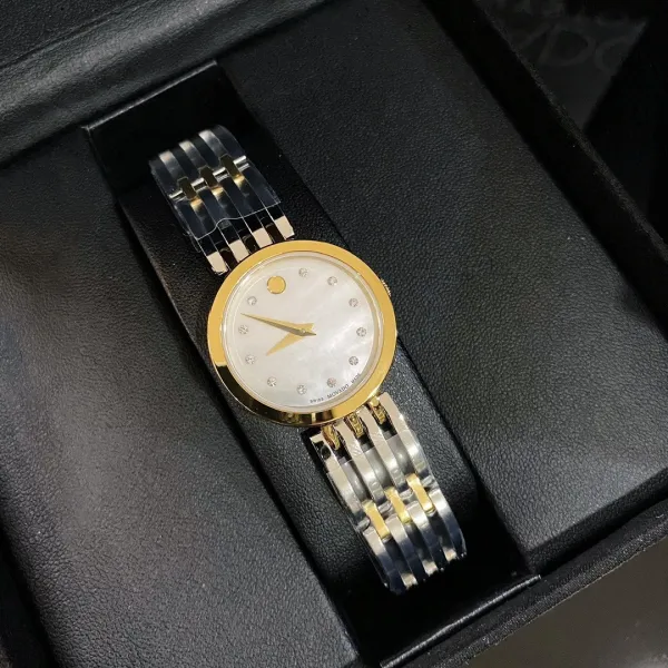 Movado Museum Classic Mother-of-Pearl Dial Gold-Tone and Stainless Steel Watch Watches - 28