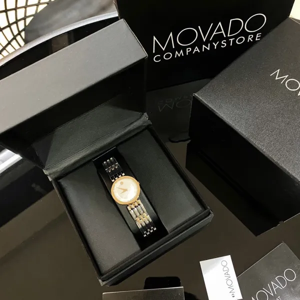 Movado Museum Classic Mother-of-Pearl Dial Gold-Tone and Stainless Steel Watch Watches - 37