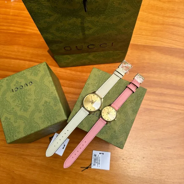 Gucci G-Timeless Bee Dial Gold-Tone Quartz Watch with Black Alligator Strap Watches - 21