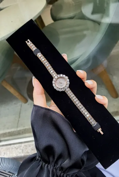 Cartier Love Bracelet and Paved Crystal Watch Rose Gold Women's Accessories Set Jewelry - 36