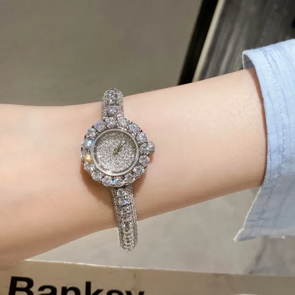 Cartier Love Bracelet and Paved Crystal Watch Rose Gold Women's Accessories Set Jewelry - 54