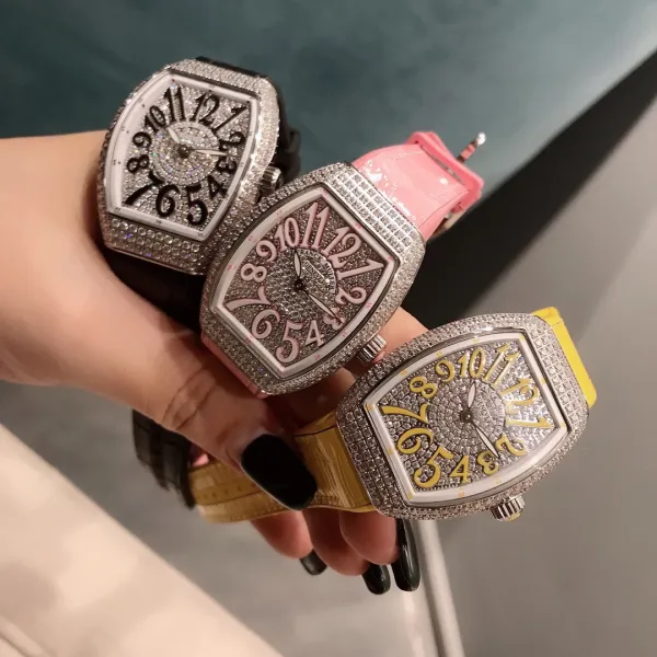 Franck Muller Vanguard Lady White All Diamonds Mechanical Watch Watches - 7