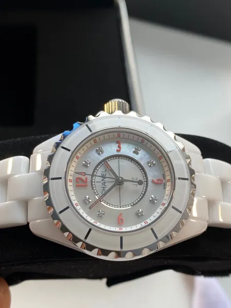 Chanel J12 White Ceramic Watch Watches - 43