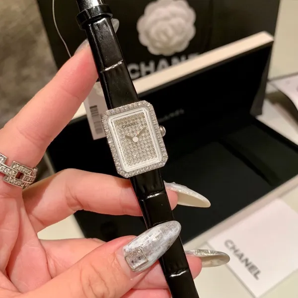 Chanel Première Black Diamond-Set Quartz Watch Watches - 12