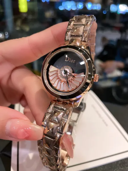Dior La D de Dior Mother-of-Pearl Dial Silver Watch Watches - 7