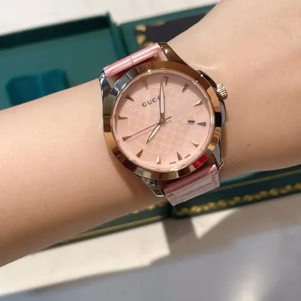 Gucci G-Timeless Pink Dial Stainless Steel Watch Watches - 3