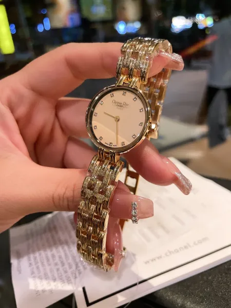 Dior La D de Dior Black Dial Gold-Tone Watch Watches - 31