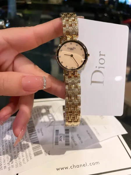 Dior La D de Dior Black Dial Gold-Tone Watch Watches - 24