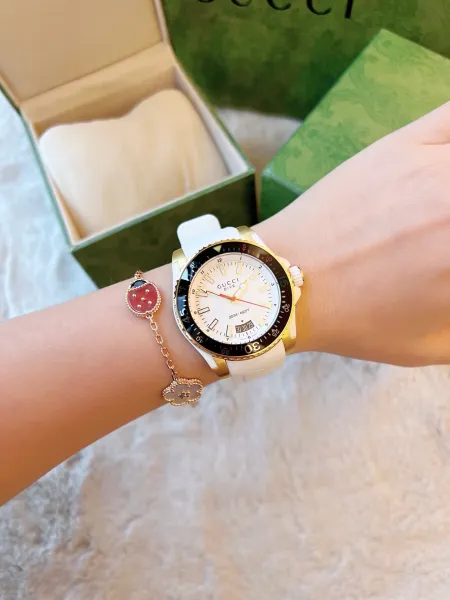 Gucci Dive Snake White Gold Watch Watches - 41