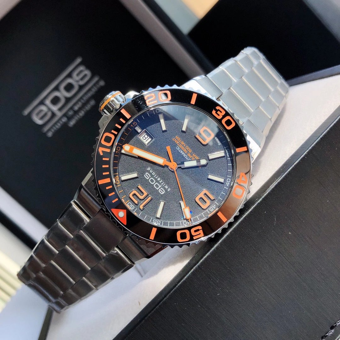 Design Epos Chrono Blue Automatic Diver Watch Watches - 24