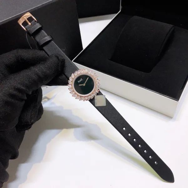 Design Piaget Limelight Gala Black Dial Diamond Bezel Watch Watches - 7