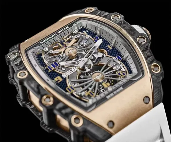 Richard Mille RM 21-01 Tourbillon Aerodyne Rose Gold Carbon Fiber Watch Watches - 4