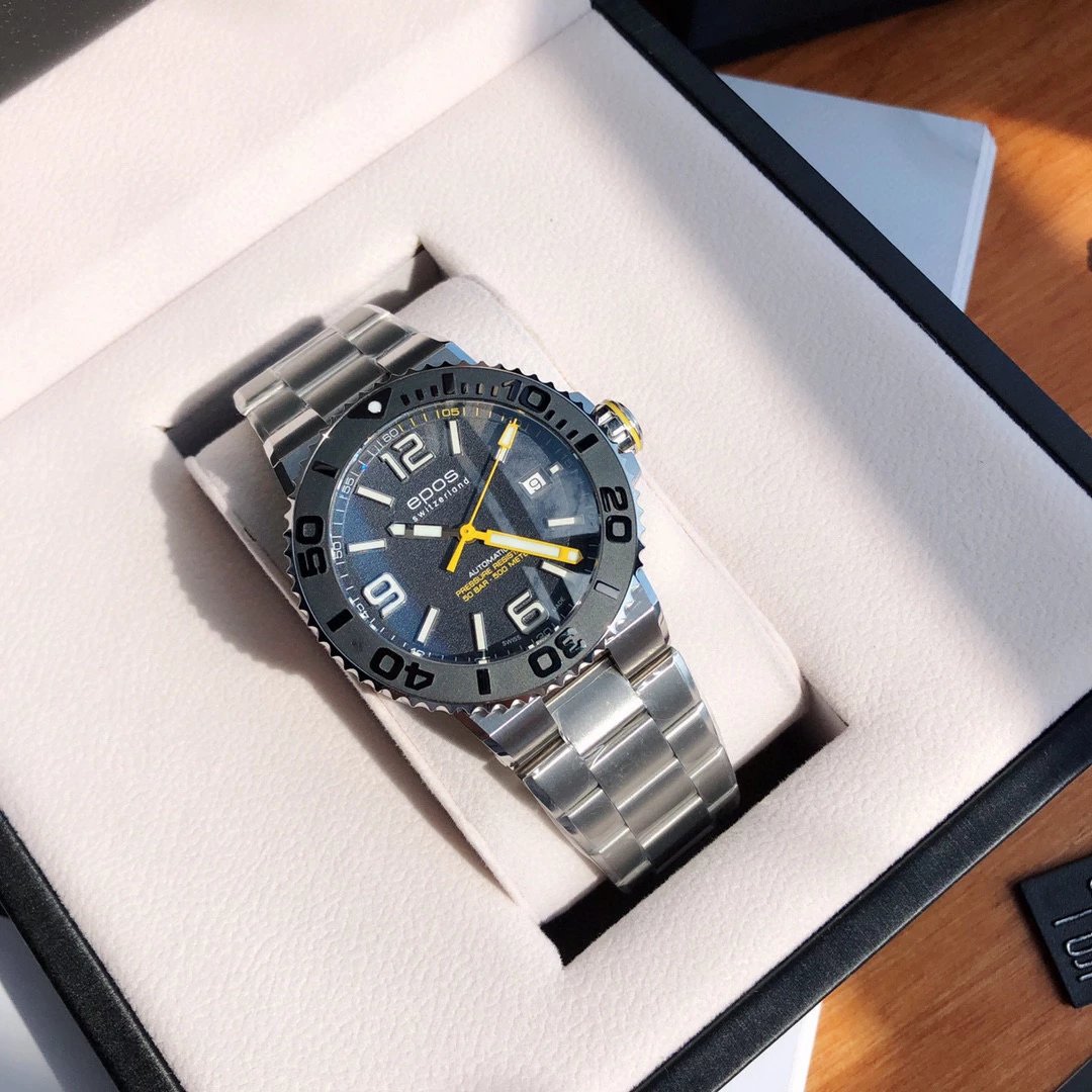 Design Epos Chrono Blue Automatic Diver Watch Watches - 3