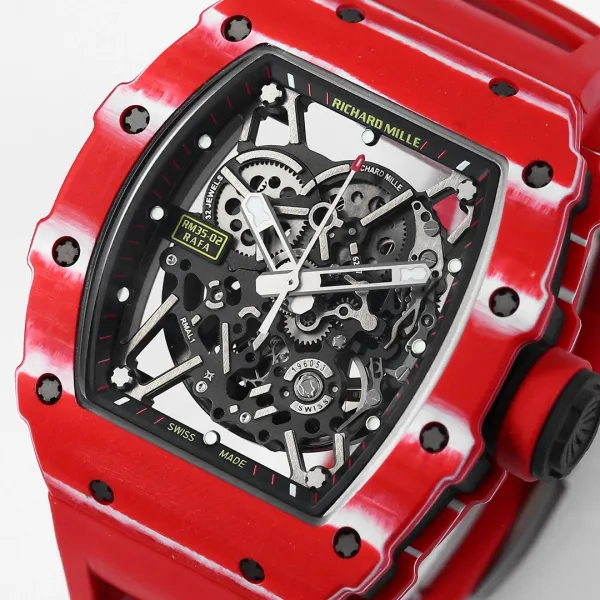 Richard Mille RM 35-02 Rafa Carbon Fiber White Rubber Mechanical Watch Watches - 11