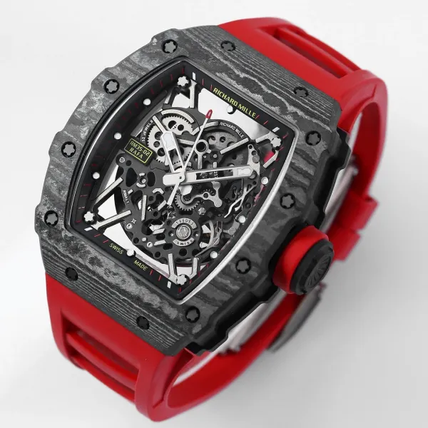 Richard Mille RM 35-02 Rafa Carbon Fiber White Rubber Mechanical Watch Watches - 34