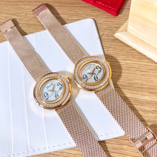 Design Piaget Limelight Gala Diamond-Set Silver Mesh Watch Watches - 6