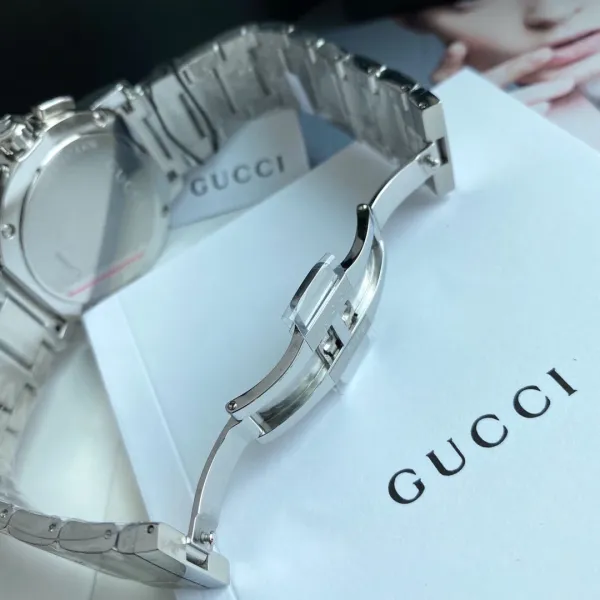 Gucci G-Timeless Chronograph Black Dial Silver Stainless Steel Watch Watches - 19
