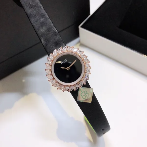 Design Piaget Limelight Gala Black Dial Diamond Bezel Watch Watches - 5