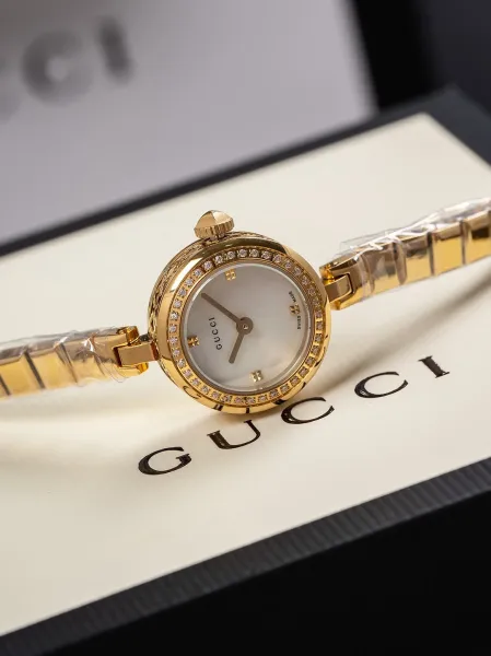 Gucci G-Timeless Mini Black Dial Gold-Tone Diamond-Set Watch Watches - 26