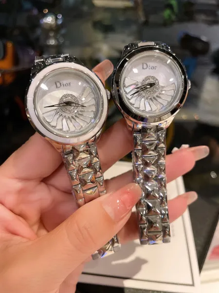 Dior La D de Dior Mother-of-Pearl Dial Silver Watch Watches - 22
