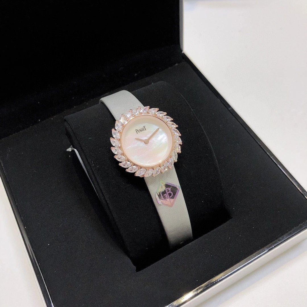 Piaget Rose Gold White Pearl Crystal Women's Watch