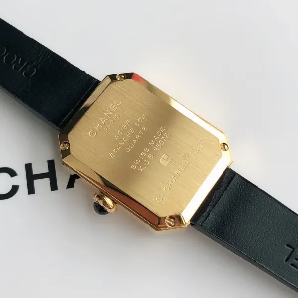 Chanel Première Rock Gold Paved Diamond Watch Black Strap Watches - 13