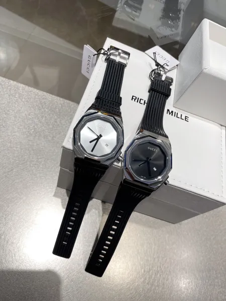 Gucci Grip Blue Dial Black Ceramic Watch Watches - 5