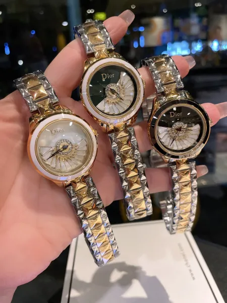Dior La D de Dior Mother-of-Pearl Dial Silver Watch Watches - 17
