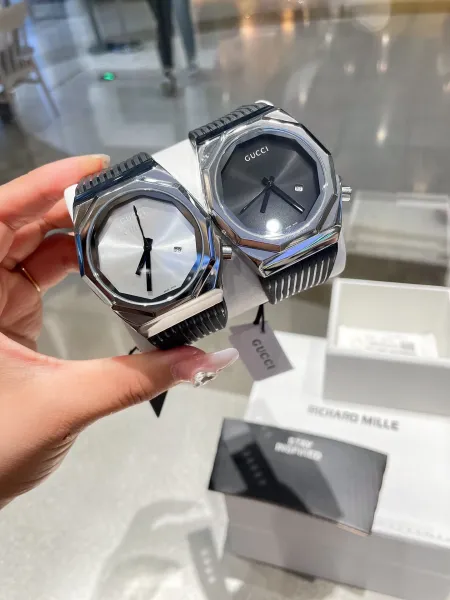 Gucci Grip Blue Dial Black Ceramic Watch Watches - 2