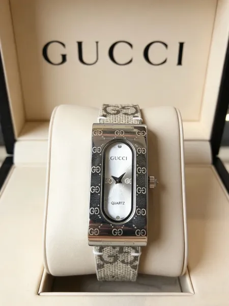 Gucci G-Timeless Mesh Silver Black Watch Watches - 4