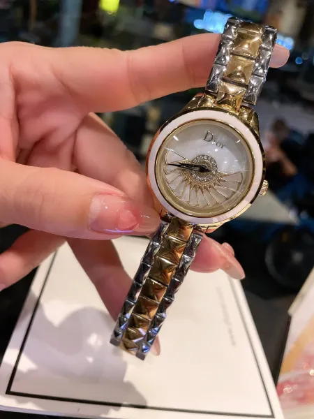 Dior La D de Dior Mother-of-Pearl Dial Silver Watch Watches - 16