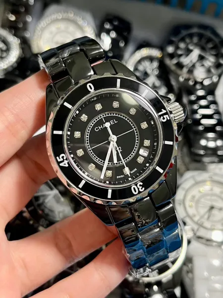 Chanel J12 White Ceramic Diamond Dial Watch Watches - 11