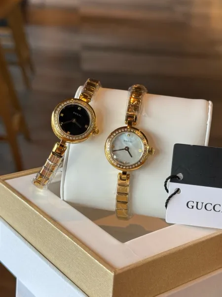 Gucci G-Timeless Mini Black Dial Gold-Tone Diamond-Set Watch Watches - 4